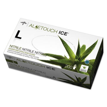 Medline Aloetouch Ice Nitrile Exam Gloves, Large, Green, 200-box freeshipping - TVN Wholesale